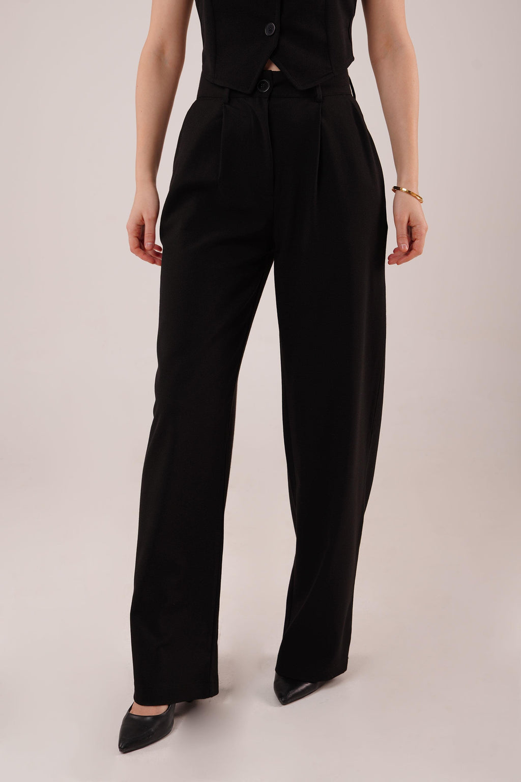 Premium Model Oturtmalı Siyah Pantolon (147526)