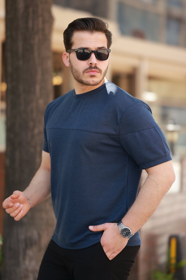 Erkek Oversize Bisiklet Yaka Kısa Kollu T-shirt (160100)