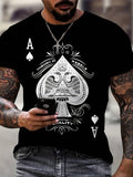 Erkekkısa Kollu Yuvarlak Yaka Desenli Viskon T-shirt (168615)