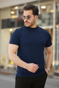 Erkek Yarım Balıkçı Yaka Kısa Kollu T-shirt (166706)