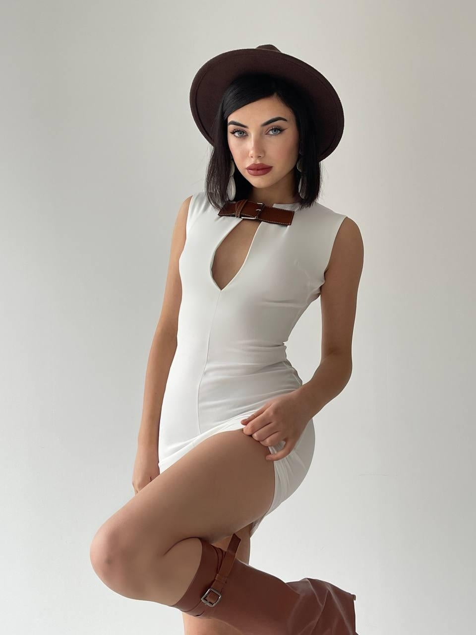 Nadia Kemerli Mini Elbise (147196)