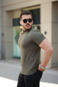 Erkek Yarım Balıkçı Yaka Kısa Kollu T-shirt (166707)