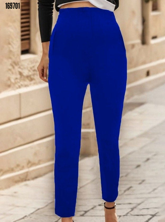 Kadın çima detay ithal krep pantolon