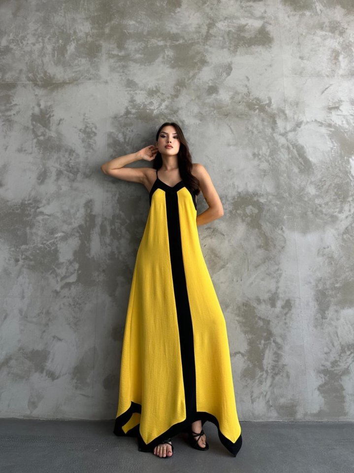 Askılı Maxi Boy Elbise (160363)