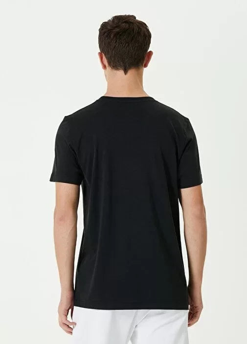 Unisex Basic Bisiklet Yaka Regular T-Shirt - Siyah (94826)