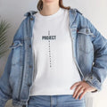 Unisex Bisiklet Yaka Baskılı T-Shirt - Beyaz (102361)