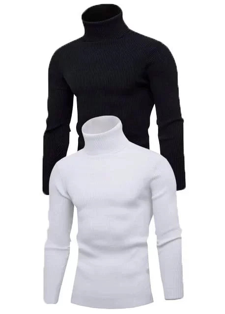 2 Adet Unisex Kaşkorse Boğazlı Full Likralı Fitilli Body Kazak (126614)