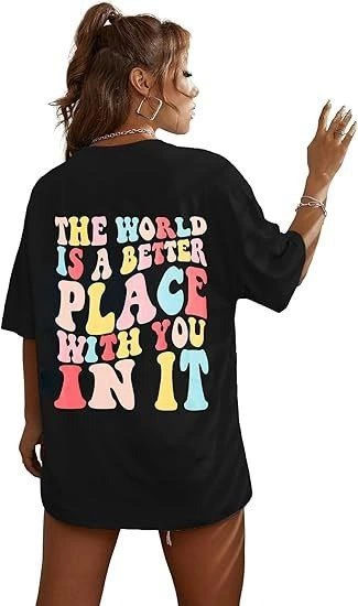 Bisiklet Yaka Baskılı T-shirt - Siyah (142451)