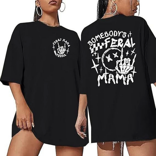 Bisiklet Yaka Baskılı T-shirt - Siyah (142480)