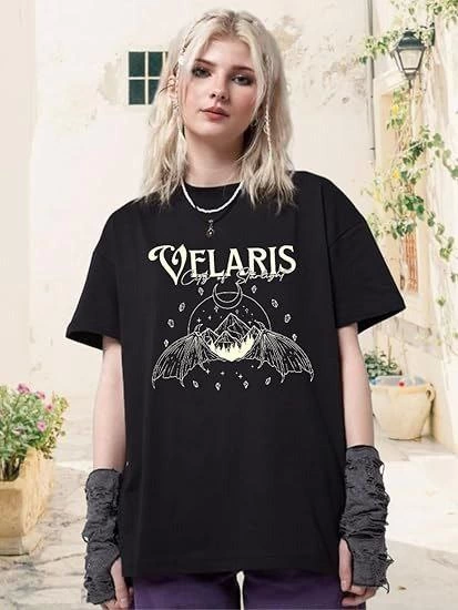 Bisiklet Yaka Baskılı T-shirt - Siyah (142482)