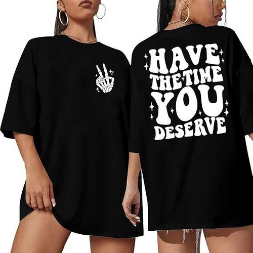 Bisiklet Yaka Kısa Kol Baskılı T-shirt - Siyah (142483)