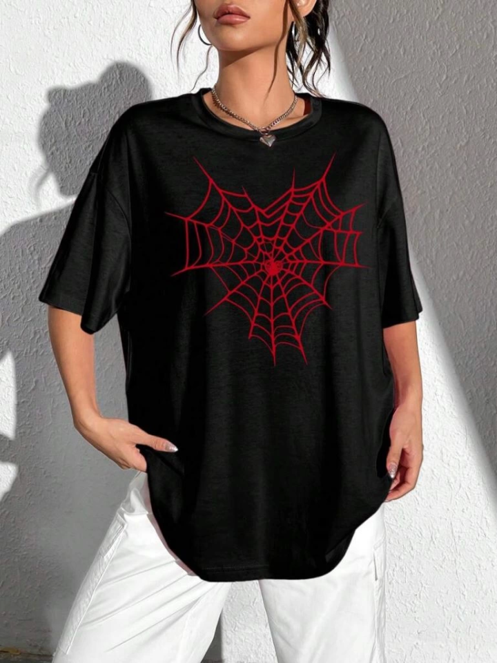 Baskılı T-shirt - Siyah (146028)