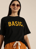 Baskılı T-shirt - Siyah (146029)