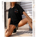 Baskılı T-shirt - Siyah (146030)