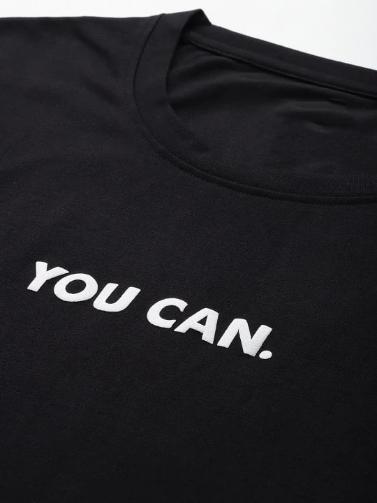 Baskılı Oversize T-shirt - Siyah (146042)