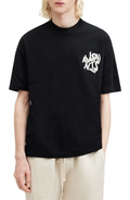Erkek Baskılı Oversize T-shirt - Siyah (146099)