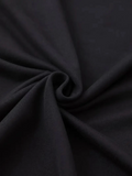 Baskılı Oversize Bisiklet Yaka T-shirt - Siyah (158833)