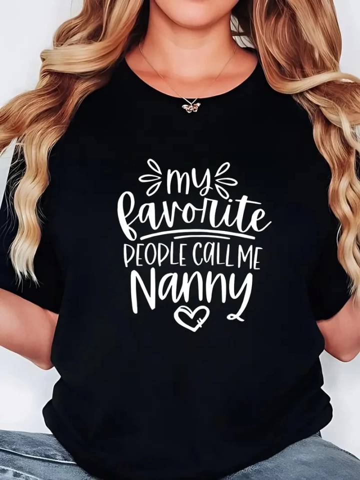 Baskılı Oversize Bisiklet Yaka T-shirt - Siyah (158842)