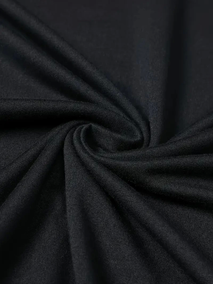 Baskılı Oversize Bisiklet Yaka T-shirt - Siyah (158845)