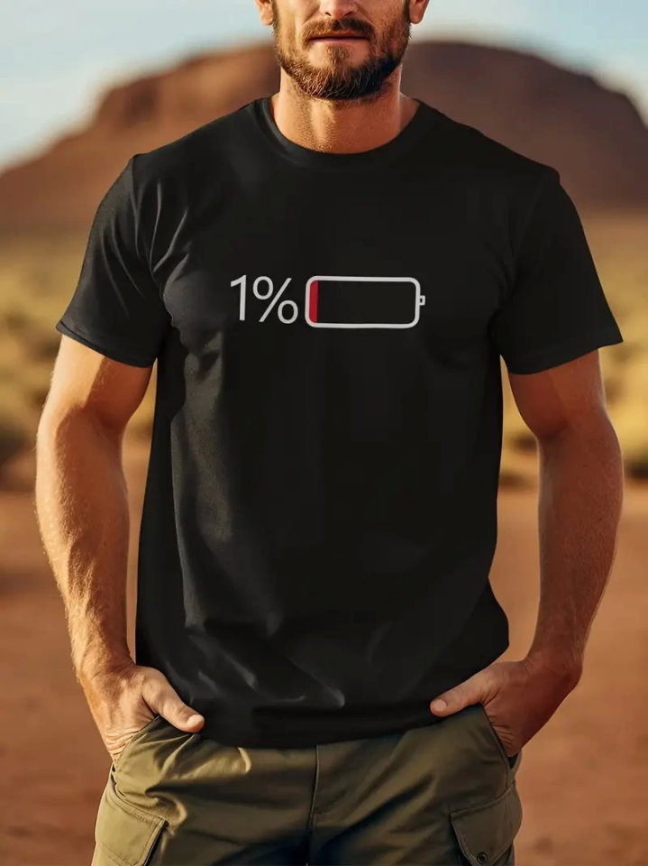 Baskılı Oversize Bisiklet Yaka T-shirt - Siyah (158853)