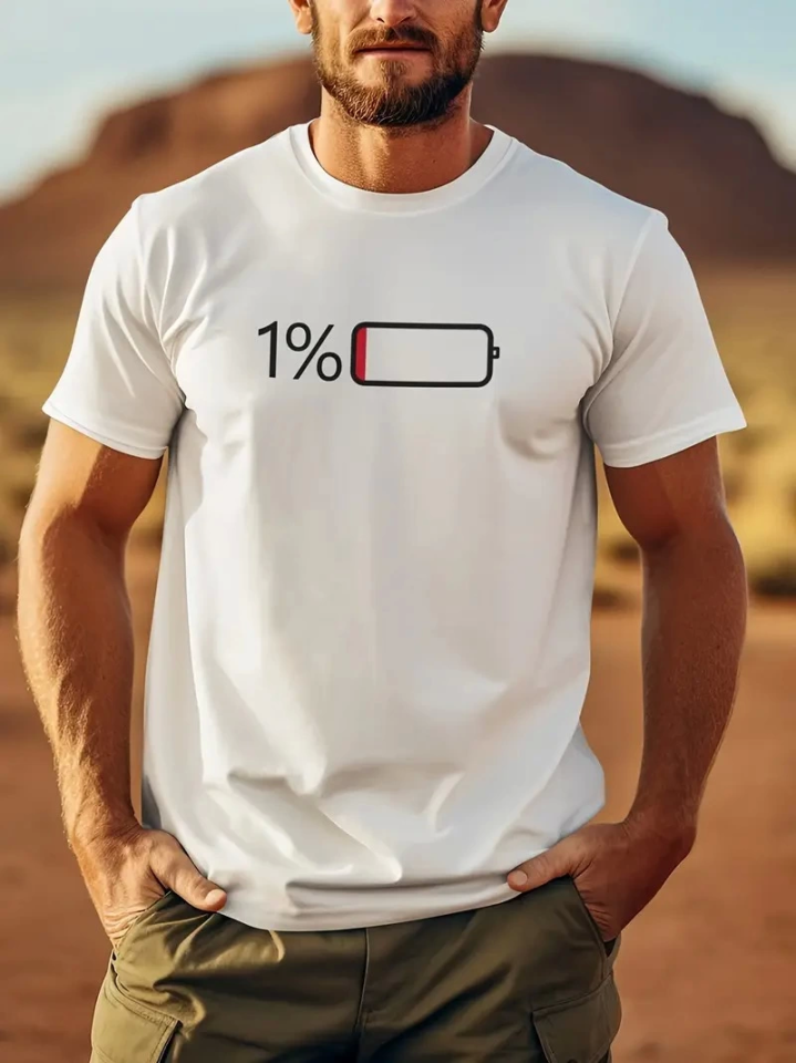 Baskılı Oversize Bisiklet Yaka T-shirt - Beyaz (158854)