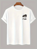 Baskılı Oversize Bisiklet Yaka T-shirt - Beyaz (158855)