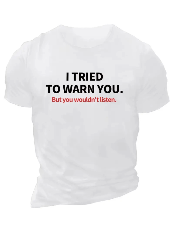 Baskılı Oversize Bisiklet Yaka T-shirt - Beyaz (158858)