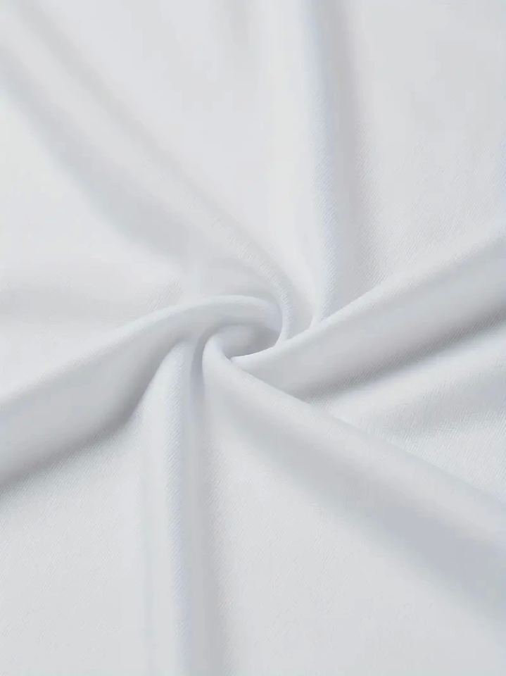 Baskılı Oversize Bisiklet Yaka T-shirt - Beyaz (158858)