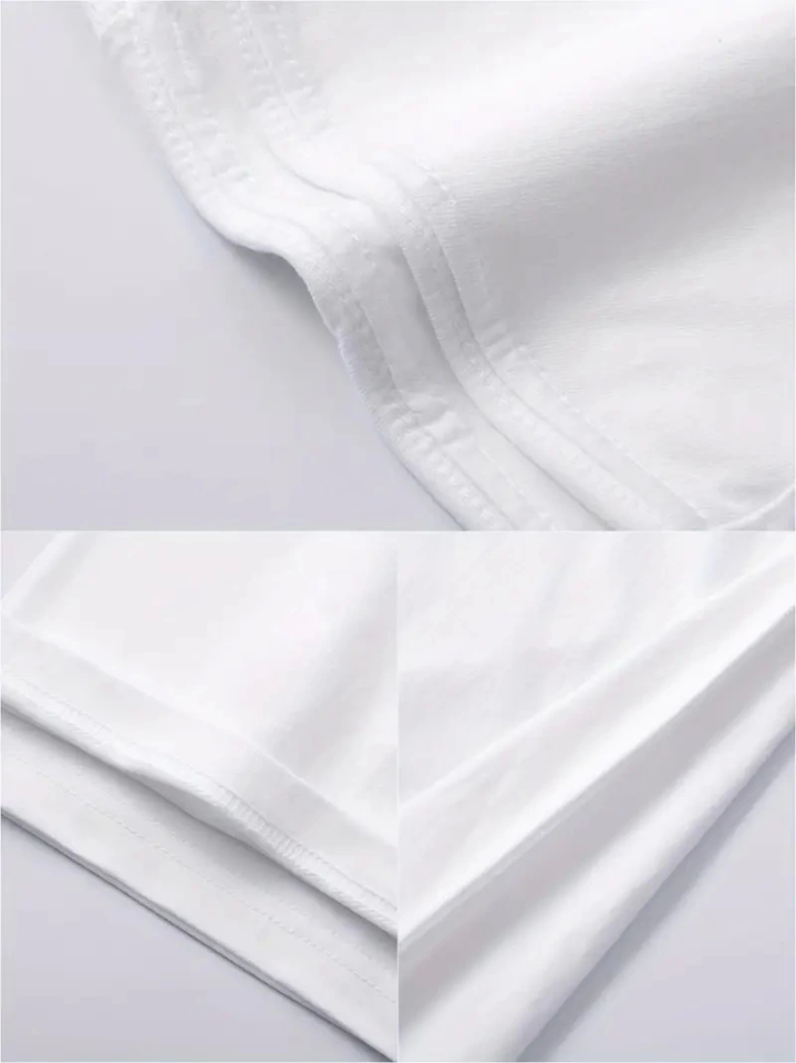 Baskılı Oversize Bisiklet Yaka T-shirt - Beyaz (158900)