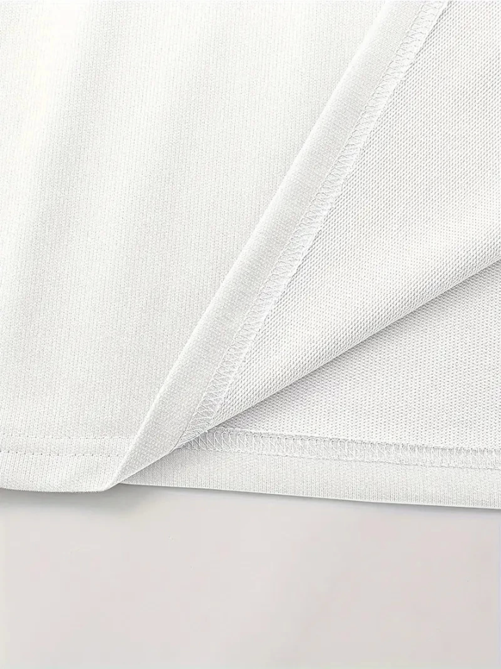Baskılı Oversize Bisiklet Yaka T-shirt - Beyaz (158903)