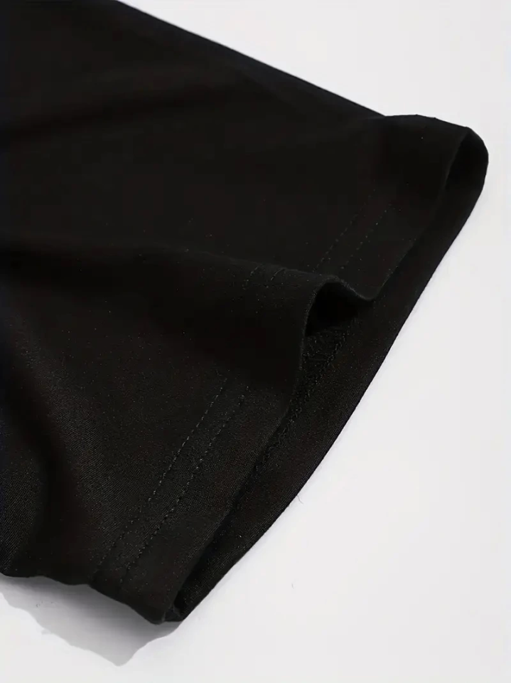 Sporda Günlük Hayata Giyilebilir GYM Baskılı Oversize Bisiklet Yaka Erkek T-shirt - Siyah (158927)