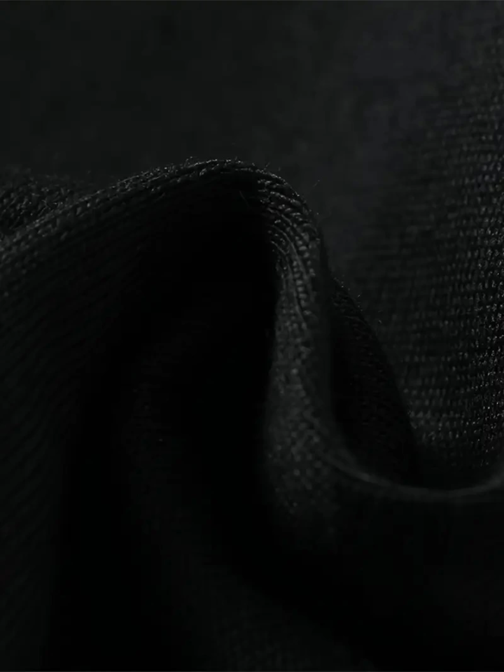 Baskılı Oversize Bisiklet Yaka T-shirt - Siyah (158945)