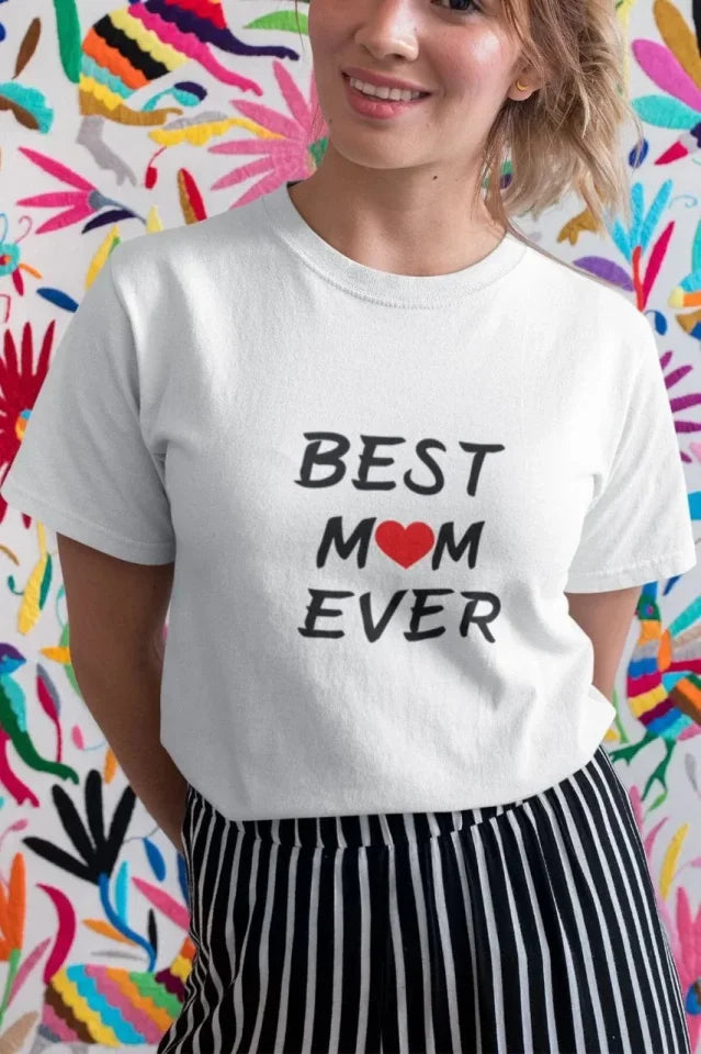 Unisex Bisiklet Yaka Baskılı Oversize T-Shirt - Beyaz (180609)