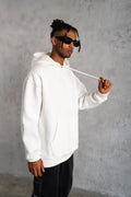 3 İplik Kapşonlu Sweatshirt Hoodie - Beyaz (180660)