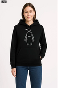 Nihilist Penguen Özel Tasarım Oversize Kapüşonlu Sweatshirt Siyah (182731)