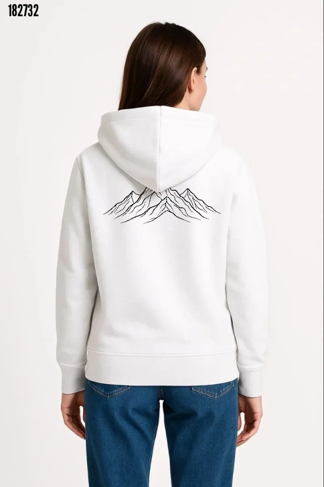 Nihilist Penguen Özel Tasarım Oversize Kapüşonlu Sweatshirt Beyaz (182732)
