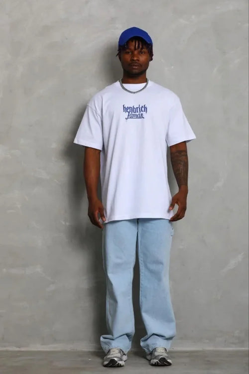 Erkek Baskılı T-Shirt Kısa Kol Bisiklet Yaka Regular Fit Rahat Kalıp Günlük Tişört - Beyaz (185470)