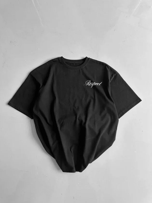 Erkek Baskılı T-Shirt Kısa Kol Bisiklet Yaka Regular Fit Yazlık Tişört - Siyah (186317)