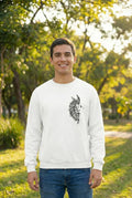 Sevgililer Günü Baskılı Oversize Bisiklet Yaka Sweatshirt - Beyaz Model 2 (191089)