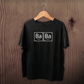 Babalar Günü Hediye Baba Temalı Baskılı Oversize Bisiklet Yaka T-shirt - Siyah (191120)