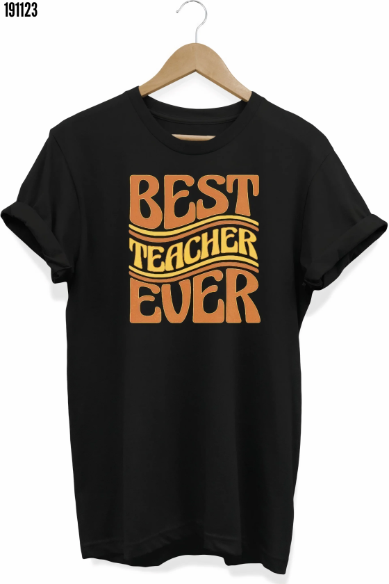 24 Kasım Öğretmenler Günü Hediye Baskılı Oversize Bisiklet Yaka Tshirt Siyah