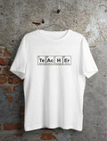24 Kasım Kimya Öğretmeni Hediyesi Baskılı Bisiklet Yaka T-shirt - Siyah (191129)