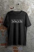 24 Kasım Kimya Öğretmeni Hediyesi Baskılı Bisiklet Yaka T-shirt - Beyaz (191130)