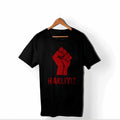 1 Mayıs Emek ve Dayanışma Günü Baskılı Bisiklet Yaka T-shirt - Siyah (191148)