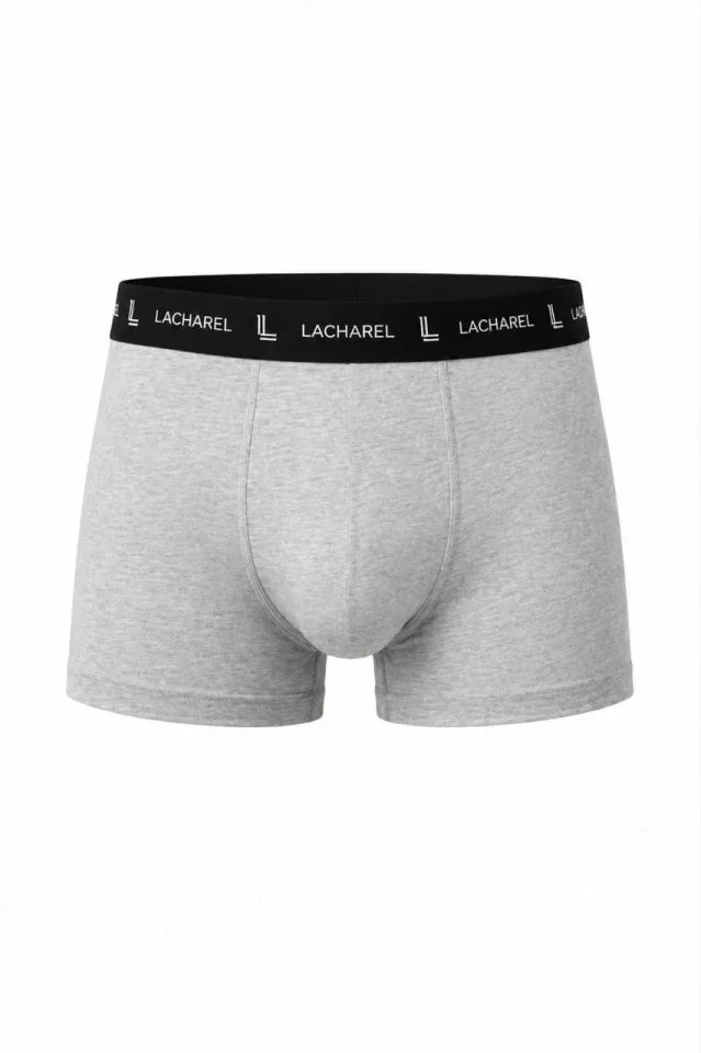Erkek Likralı Pamuklu Nefes Alan Penye Boxer 3'lü Paket - Gri (192549)