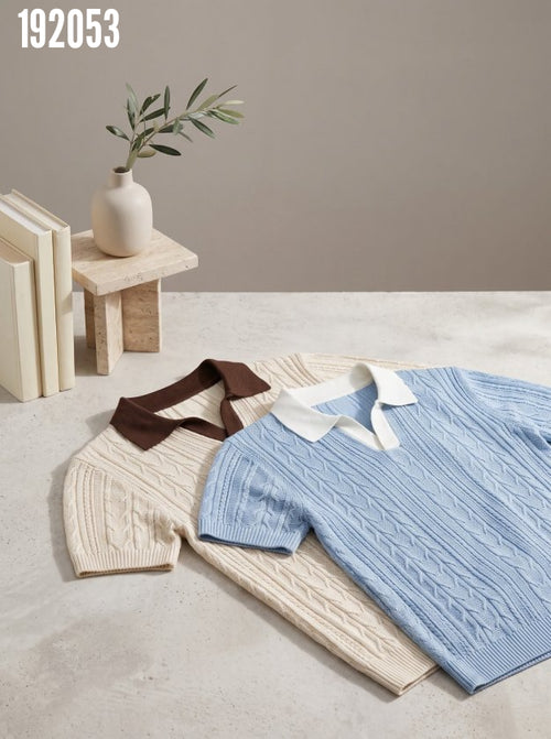 Erkek 2li Paket Desenli Kısa Kollu Pamuk Triko Tişört