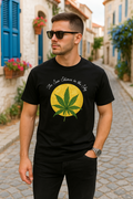 Ön Ve Arka Baskılı Oversize Bisiklet Yaka T-shirt- Siyah (156218)
